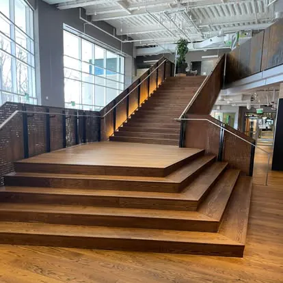 Tech Campus Staircase in Ann Arbor, MI by 1 Wood Floors