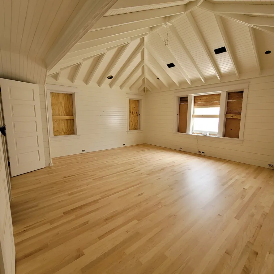 Invisible finish on Maple hardwood flooring in a Harbor Springs, Michigan luxury home by 1 Wood Floors